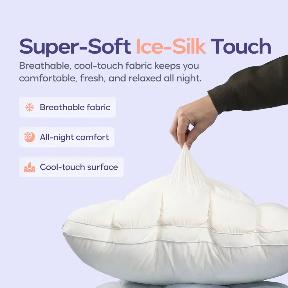 Cooling Puff Grid Pillow
