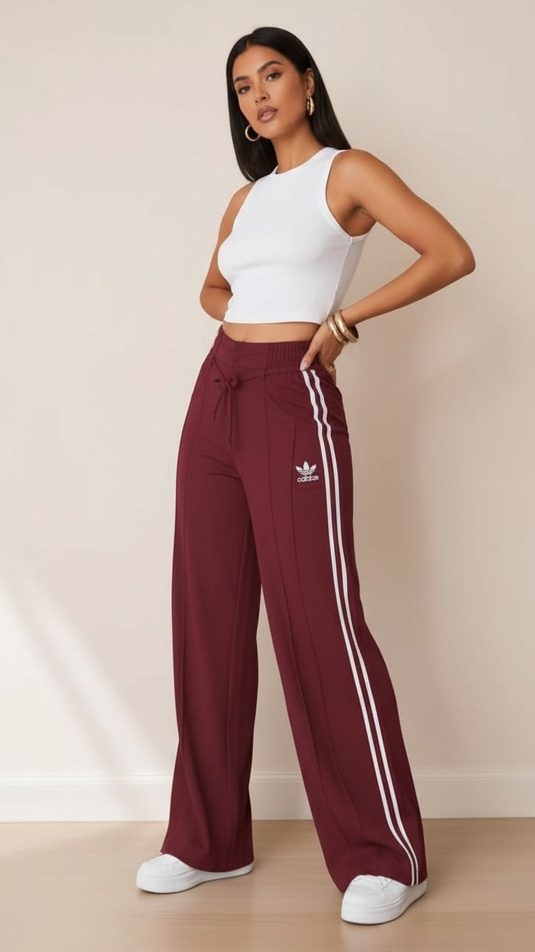 Women’s Side Stripe Track Pants ✨ High‑Waist Casual Jogger Trousers