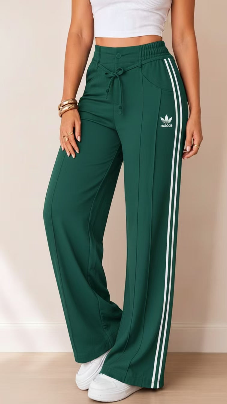 Women’s Side Stripe Track Pants ✨ High‑Waist Casual Jogger Trousers