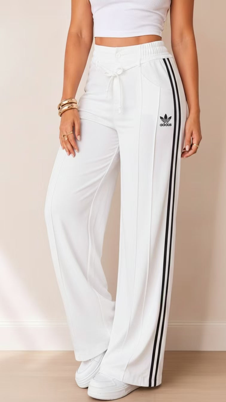 Women’s Side Stripe Track Pants ✨ High‑Waist Casual Jogger Trousers