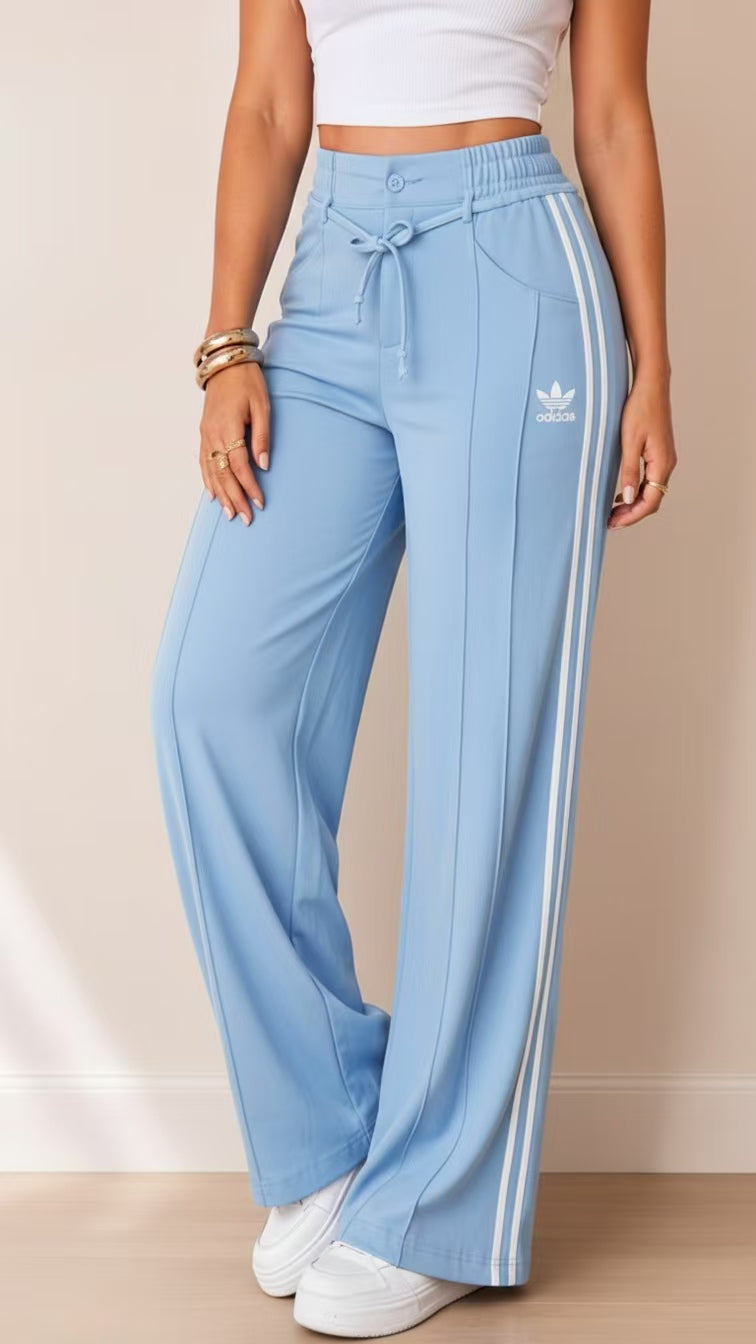 Women’s Side Stripe Track Pants ✨ High‑Waist Casual Jogger Trousers